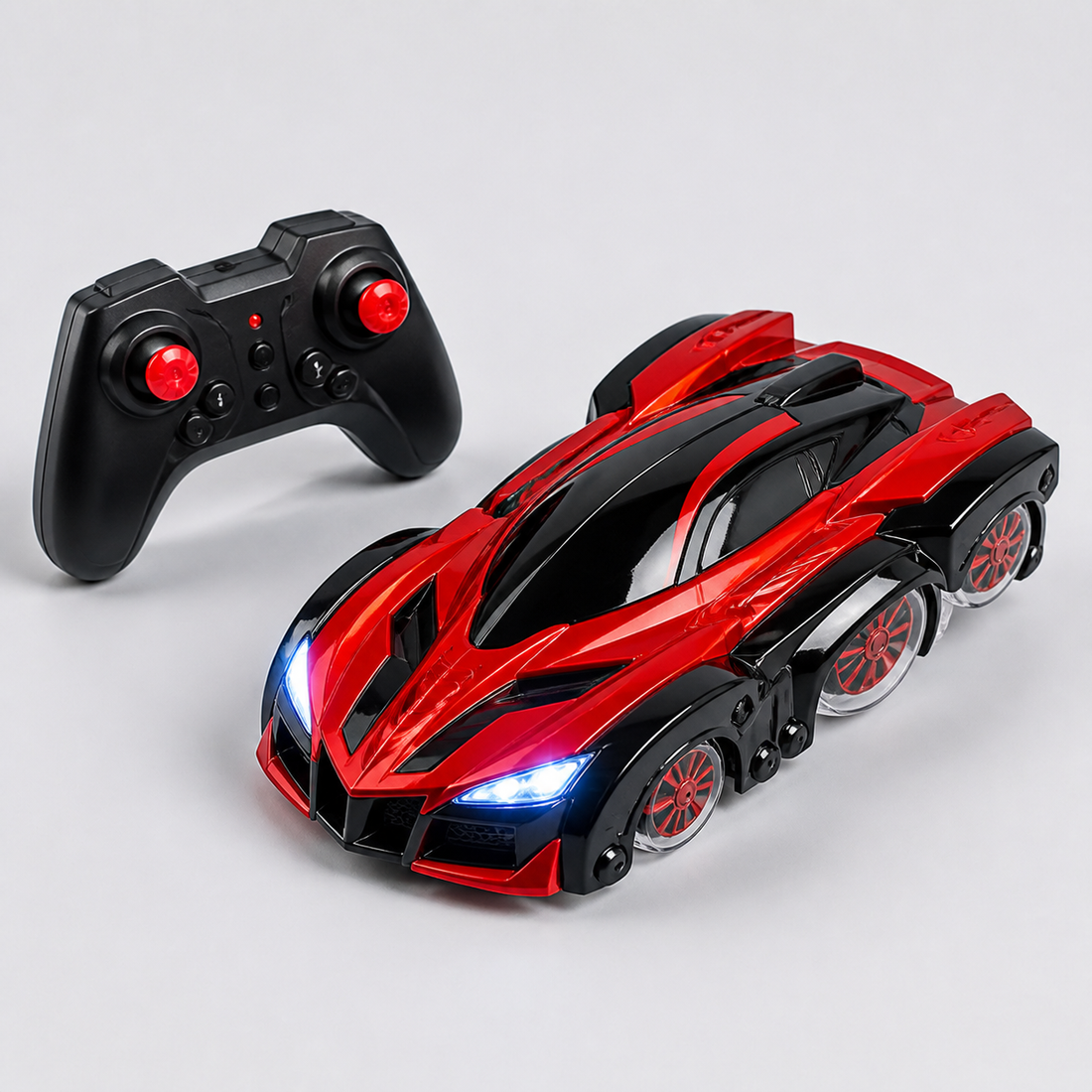 Mini coche trepamuros LED