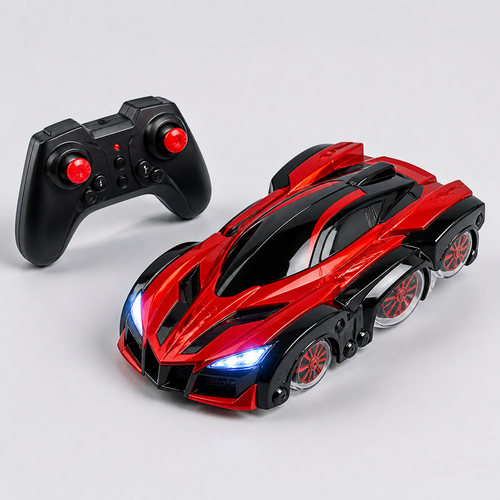 Mini coche trepamuros LED