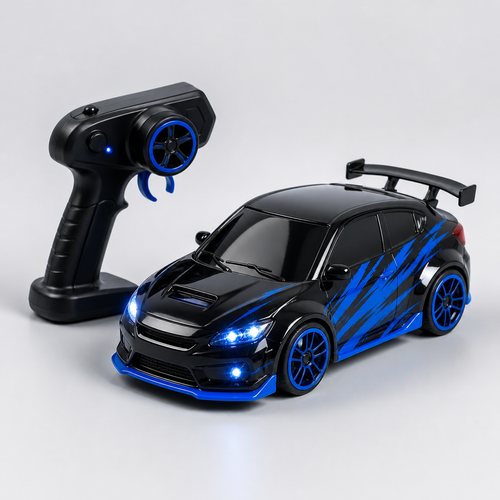 Mini coche RC Drift 1:76 con luces LED